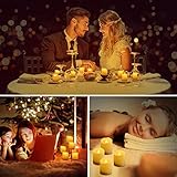 LED Kerzen, synmixx 9 LED Flammenlose Teelichter Flackern Kerzen mit Fernbedienung, Timerfunktion, Dimmbar, Elektrische Kerze Lichter für Weihnachtsdeko, Party, Geburtstags (Warmweiß) - 5