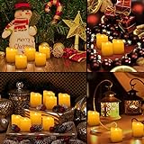 Criacr 9er Led Kerzen mit Fernbedienung, Flammenlose Kerzen mit Timerfunktion, elektrische teelichter, 3 Modi, Batteriebetriebene Kerzen für Weihnachtsdeko, Hochzeit, Geburtstags Party ( Warmweiß ) - 2