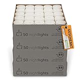 DecoLite Nightlights im Acrylcup - ca. 7-8 Stunden Brenndauer & Bolsius Stabfeuerzeug … (200 NighLights & Feuerzeug)