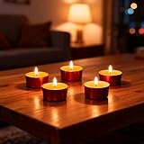 Teelichter aus 100% Bienenwachs in roten Aluhüllen 22 Stück - 7