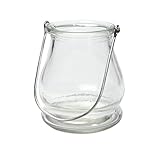 BODA Creative Windlichter, 12 Stück mit Henkel, Laterne Glaslaterne Garten-Deko, Ø 9cm - 5