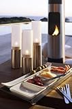 blomus 65055 Faro Set 3 Windlichter-Set, edelstahl matt - 3