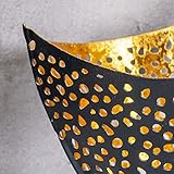 2er Set Teelichthalter Metall Gold Schwarz 11cm 14,5cm Design Kerzenhalter - 4