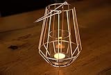 Heitmann Deco Metall-Windlicht – goldene Laterne zum aufhängen mit Glaseinsatz für Teelicht / Kerze – Kerzenhalter - 5