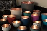 Madras Windlicht cool grey / nudegold M von GIFT COMPANY - 2