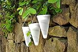 Newnen Solar-Windlicht (0,1 W selbst-ladend) in hängender Kegelform, wasserdicht für Balkon und Garten, 1 Stück - 4