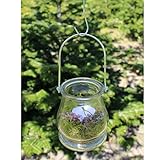 Windlichter, 6 Stück mit Henkel, Laterne Glaslaterne Garten-Deko, Ø 9cm - 3