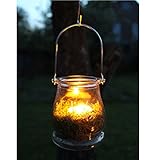 Windlichter, 6 Stück mit Henkel, Laterne Glaslaterne Garten-Deko, Ø 9cm - 2