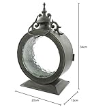 Metall Laterne“Bullauge“, Garten Windlicht - 8