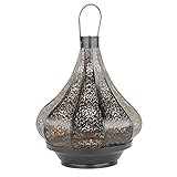 albena shop 71-5240 orientalisches Windlicht Laterne 30cm Metall (Jadoo 30cm Schwarz/inn Gold) - 2