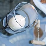 Varia Living Windlicht Horaz aus Metall | Mit Glaszylinder als Windschutz | Vintage | Modern und Klassisch | Für Große Kerzen | Höhe 15cm X D 10cm - 2