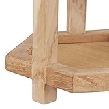 Relaxdays Holz Windlicht, Hexagon, Glasvase groß, eckiger Kerzenhalter, Tischdeko für Stumpenkerzen, 26,5 cm hoch, Natur - 4