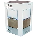 LSA International Lotta Laterne und Esche Boden, transparent, farblos, 13 cm - 3