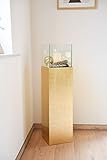 Windlicht Windlichtsäule Kerzenhalter Säule Fiberglas „Candela“ 100 cm hoch Gold Hochglanz - 5