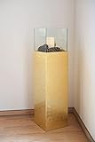 Windlicht Windlichtsäule Kerzenhalter Säule Fiberglas „Candela“ 100 cm hoch Gold Hochglanz - 6