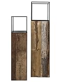 Canett Furniture Blackwood Dekosäule Set Windlichter Gartensäule Groß, Holz Säule, Schwarz / braun, Satz Von 2. (34 x 34 x 134 cm 28 x 28 x 108 cm) - 2
