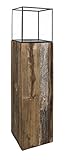 Canett Furniture Blackwood Dekosäule Set Windlichter Gartensäule Groß, Holz Säule, Schwarz / braun, Satz Von 2. (34 x 34 x 134 cm 28 x 28 x 108 cm) - 3