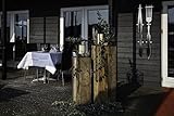Canett Furniture Blackwood Dekosäule Set Windlichter Gartensäule Groß, Holz Säule, Schwarz / braun, Satz Von 2. (34 x 34 x 134 cm 28 x 28 x 108 cm) - 5