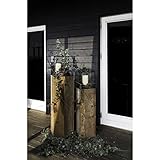 Canett Furniture Blackwood Dekosäule Set Windlichter Gartensäule Groß, Holz Säule, Schwarz / braun, Satz Von 2. (34 x 34 x 134 cm 28 x 28 x 108 cm) - 8