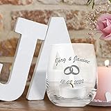 Leonardo Windlicht zur Hochzeit (mit Ringen) – personalisiert mit Namen & Datum, Windlicht mit Spruch, Liebe, Unendlichkeit, Liebe, Teelicht, Hochzeit, Ehe, Geschenk, Geschenkidee, Paar, Wedding - 2