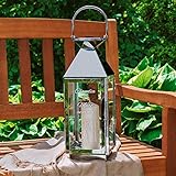 Edelstahl Laterne mit Gravur zur Hochzeit – Elegant – Personalisiert mit Namen und Datum – Motiv Brautpaar – romantisches Windlicht – Gartenlicht – Geschenk-Idee zur Hochzeit – Hochzeitsgeschenk - 6