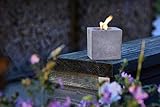 Beske-Betonfeuer mit ‚Dauerdocht‘ | Größe 10x10x10 cm | Wiederbefüllbare Gartenfackel | ‚Unendliche‘ Brenndauer durch umweltfreundliches Recycling von Kerzenwachs - 3