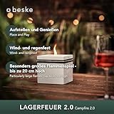 Beske-Betonfeuer mit ‚Dauerdocht‘ | Größe 13x13x13 | Wiederbefüllbare Gartenfackel | ‚Unendliche‘ Brenndauer durch umweltfreundliches Recycling von Kerzenwachs - 2