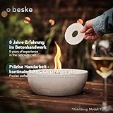 Beske-Betonfeuer mit ‚Dauerdocht‘ | Ø 24cm mit großer Brennkammer | Wiederbefüllbare Gartenfackel | ‚Unendliche‘ Brenndauer durch umweltfreundliches Recycling von Kerzenwachs - 7