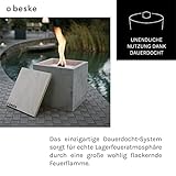 Beske-Betonfeuer mit ‚Dauerdocht‘ | Größe 17x17x17 | Wiederbefüllbare Gartenfackel | ‚Unendliche‘ Brenndauer durch umweltfreundliches Recycling von Kerzenwachs - 4
