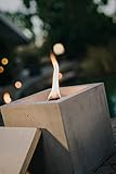 Beske-Betonfeuer mit ‚Dauerdocht‘ | Größe 17x17x17 | Wiederbefüllbare Gartenfackel | ‚Unendliche‘ Brenndauer durch umweltfreundliches Recycling von Kerzenwachs - 9