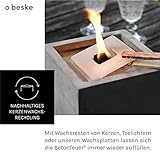 Beske-Betonfeuer mit ‚Dauerdocht‘ | Größe 24x24x13 | Wiederbefüllbare Gartenfackel | ‚Unendliche‘ Brenndauer durch umweltfreundliches Recycling von Kerzenwachs - 3