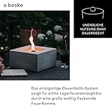 Beske-Betonfeuer mit ‚Dauerdocht‘ | Größe 24x24x13 | Wiederbefüllbare Gartenfackel | ‚Unendliche‘ Brenndauer durch umweltfreundliches Recycling von Kerzenwachs - 4
