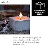 Beske-Betonfeuer mit ‚Dauerdocht‘ | Größe 24x24x13 | Wiederbefüllbare Gartenfackel | ‚Unendliche‘ Brenndauer durch umweltfreundliches Recycling von Kerzenwachs - 6