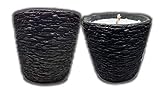 Der Perlenspieler® - Kerzenschmelzer-Tischlicht In-/Outdoor-Typ Schwarzer Schiefer-ca.13,5 cm x 13,5 cm