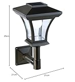 Solar-LED Wandlaterne von Lunartec mit 8 Stunden Leuchtdauer - 3