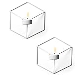 Win-Y Wandteelichthalter Metall Kerzenständer Wandkerzenhalter Kerzen- und Teelichthalter Hängend 2er Set (Weiß)