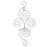 D DOLITY Vintage Wand Teelichthalter Kerzenhalter Wandkerzenhalter Dekoration – Weiß - 2