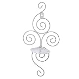 D DOLITY Vintage Wand Teelichthalter Kerzenhalter Wandkerzenhalter Dekoration – Weiß - 4