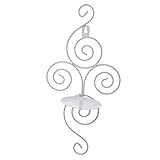 D DOLITY Vintage Wand Teelichthalter Kerzenhalter Wandkerzenhalter Dekoration – Weiß - 8