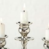 Boltze Kerzenleuchter Varas Silber 35cm Kerzenhalter Kerzenständer silberner Kandelaber - 3