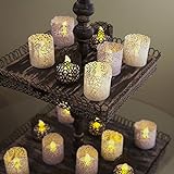 Led Papier Votiv Kerzenständer Teelichthalter 48 Silber Farbige Dekorative Kerzenhalter / Halter für Flammenlose Teelichter und Votivkerzen - 8