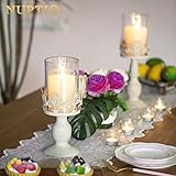 Vintag-Design geschnitzter Kerzenständer, Hochzeit/Party Tischdekoration Kerzenständer, romantisches Abendessen bei Kerzenlicht kreative Kerzenständer (Klein + Groß) - 2