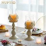 Vintag-Design geschnitzter Kerzenständer, Hochzeit/Party Tischdekoration Kerzenständer, romantisches Abendessen bei Kerzenlicht kreative Kerzenständer (Klein + Groß) - 7