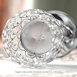 VINCIGANT Silber Kristall Kerzenhalter für Haus Dekoration Geburtstag Geschenk Hochzeit Feier,33cm&38cm Höhe - 4