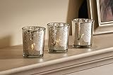 Artis Mercury Glas Votive Kerze Teelichthalter 2.75 „H Set von 12 Speckled Silber für Hochzeiten, Parties und Home Décor - 2