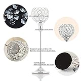 VINCIGANT Silber Kristall Kerzenhalter Set für Esszimmer Dekoration Hochzeit sgeschenk,30cm&35cm Höhe - 6