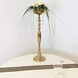 Kerzenleuchter Kerzenständer 5 - flammig 90cm ROSE GOLD inkl. 4 x Glas + Blumenschale für Wedding und Event Model BIG - 2