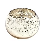 Insideretail Hochzeit Teelichthalter: Mercury Glass Round Votives-Gold 6cm x 6cm, Set von 24, Glas, 6 x 5 x 6 cm Einheiten