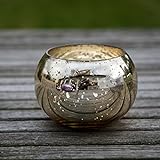 Insideretail Hochzeit Teelichthalter: Mercury Glass Round Votives-Gold 6cm x 6cm, Set von 24, Glas, 6 x 5 x 6 cm Einheiten - 2