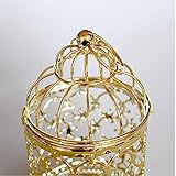 MoGist Golden Birdcage geschnitztes Design Kerzenständer Deko Kerze Laternen - 6